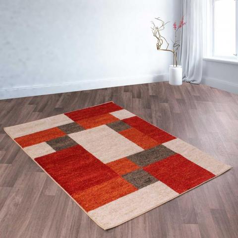 Bali Uncarved 3912 Rugs in Red by Rugstyle