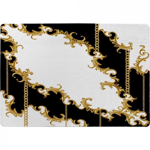 Baroque Designer Rug - Yellow / 150cm