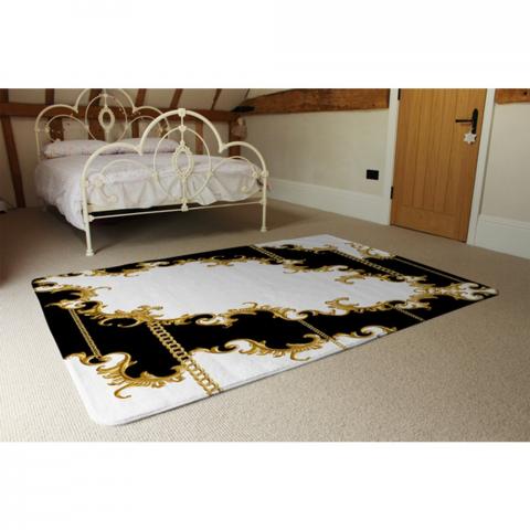 Baroque Designer Rug - Yellow / 230cm