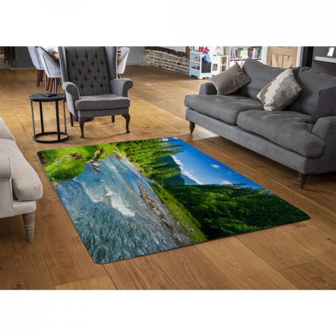 Beautiful Scenery Designer Rug - Blue / 110cm