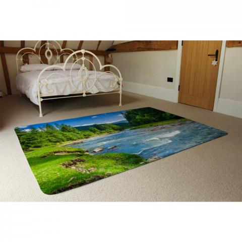 Beautiful Scenery Designer Rug - Blue / 230cm