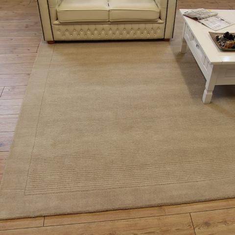 Beige SM Large wool plain rugs 