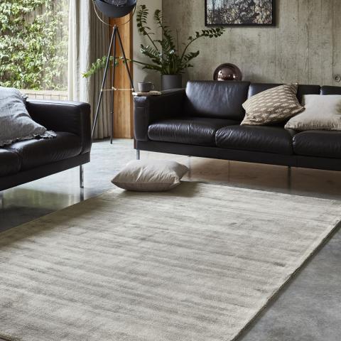 Blade Plain Rugs in Moleskin