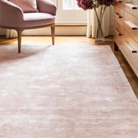 Blade Plain Rugs in Pink