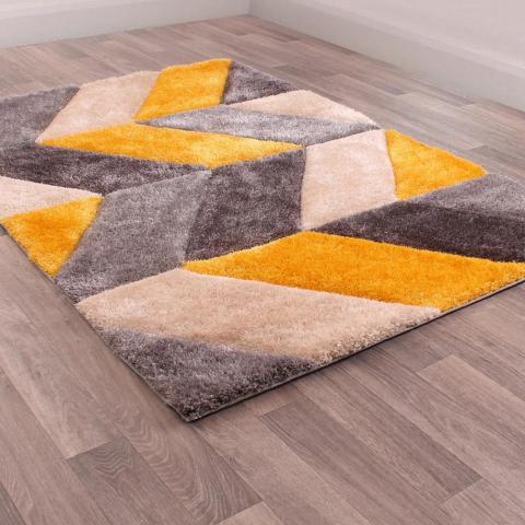 Blazon rugs in Ochre by URCO