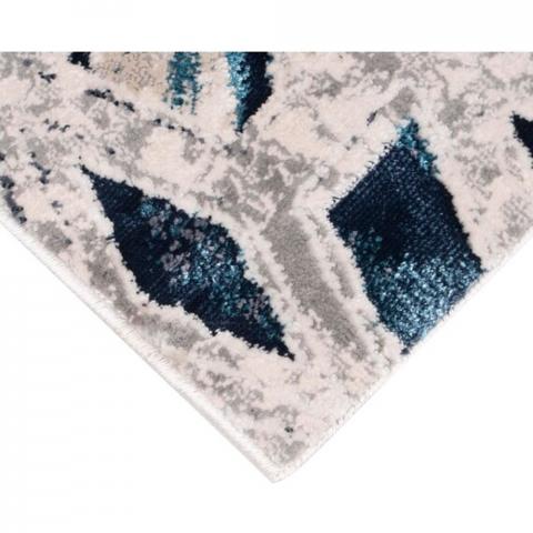 Blue Honeycomb Mist Rug  - 170cm