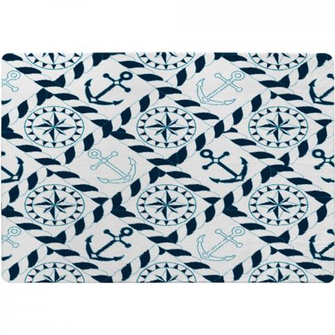 Blue Nautical Elements Designer Rug - Blue / 150cm