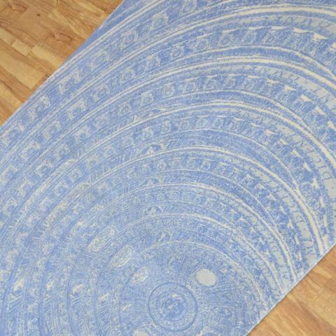 Blue Vista Rug in Blue and Cream