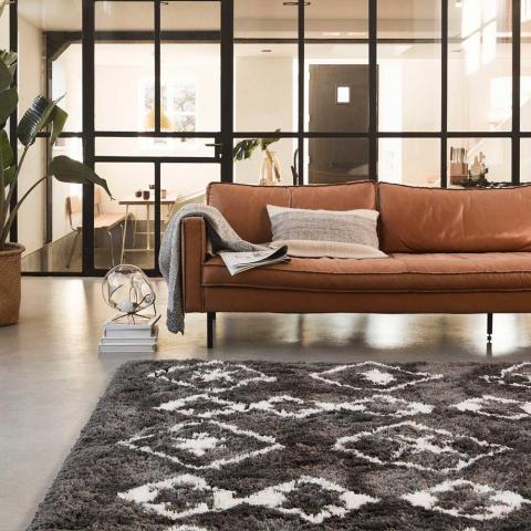 Boho and Scandic Ayachi Rugs 5967 095 in Anthracite White