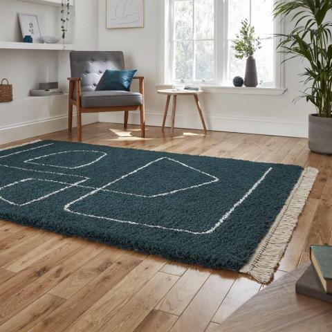 Boho Rug A474 Dark Green 