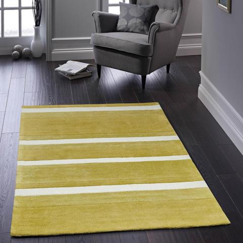 Boston Stripe Rugs in Ochre