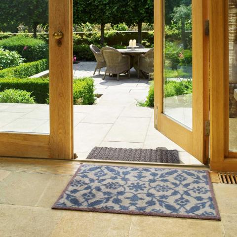 Botanica Doormats in Blue by Turtlemat