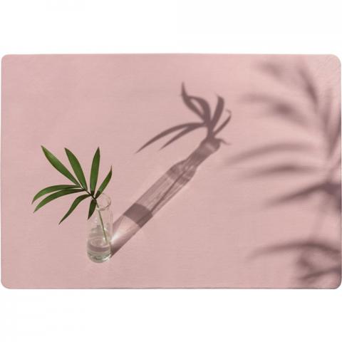 Botanical Leaf On Pink Designer Rug - Pink / 200cm