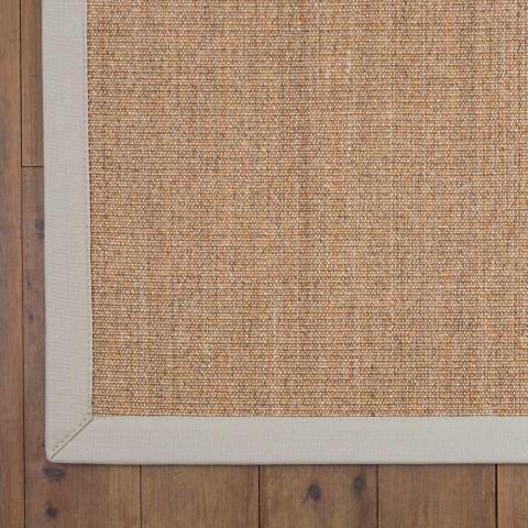 Boucle Saffron Natural Fibre Sisal Bordered Runner Rugs