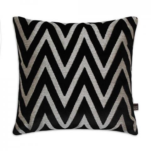 Bowie zig zag geometric Cushion in Black