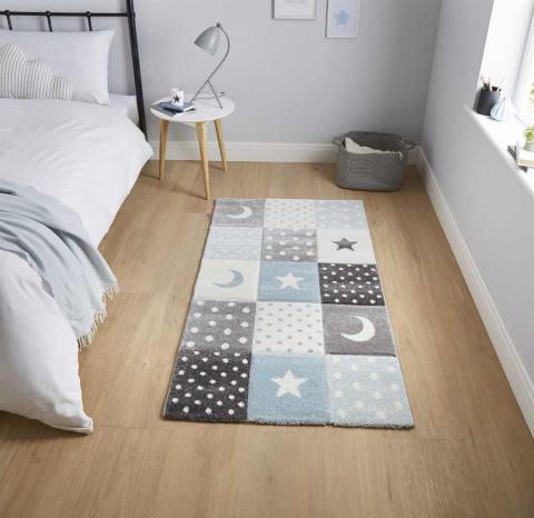 Boys Blue Brooklyn Kids Rug 