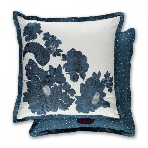 Bronwen Cushion by William Yeoward in Indigo