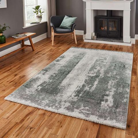 Brooklyn Medium Rug 8595 Ivory Grey Green  size