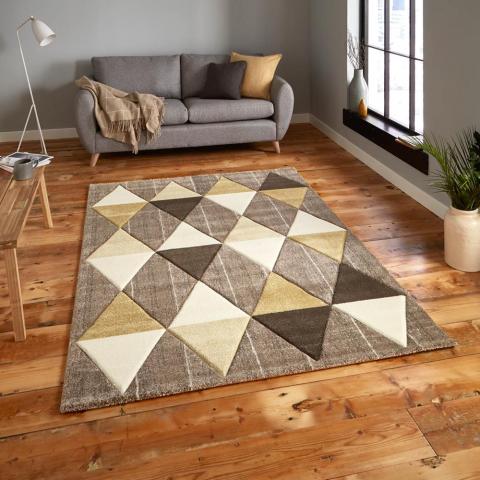 Brooklyn Rugs 21896 in Beige and Yellow