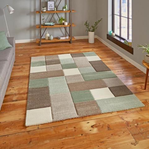 Brooklyn Rugs 646 in Beige and Green