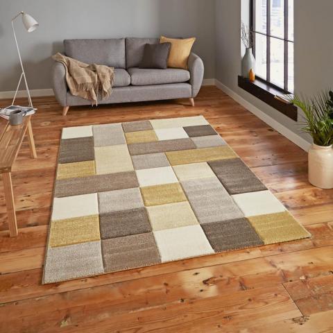 Brooklyn Rugs 646 in Beige and Yellow