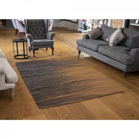 Broom Stick On The Wall Designer Rug - Brown / 110cm