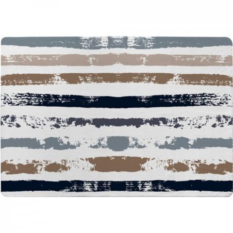 Brush Strokes Designer Rug - White / 200cm