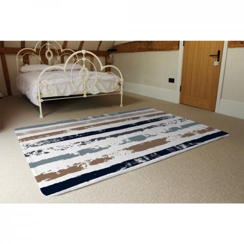 Brush Strokes Designer Rug - White / 230cm