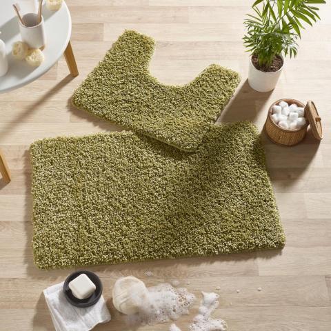 Buddy Bath Mat And Toilet WashableSet in Green