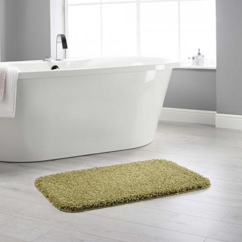 Buddy Bath Washable Toilet Bathroom Mat Rugs in Green