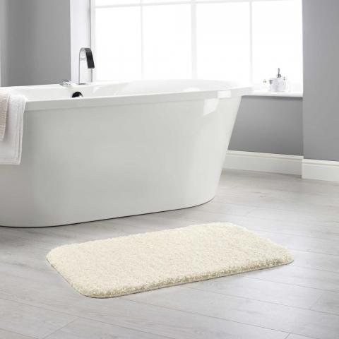 Buddy Bath Washable Toilet Bathroom Mat Rugs in Ivory