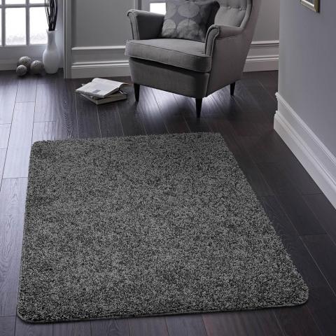 Buddy Washable Rugs in Charcoal