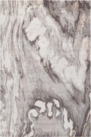 Calacatta 1.83x1.22m/6'x4' Grey/Brown/Neutral Abstract Abstract rug by The Rug Company, Handloomed wool and bamboo silk