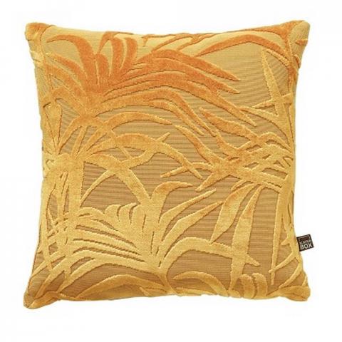 Cali Botanical Leaf Cushion in Yellow