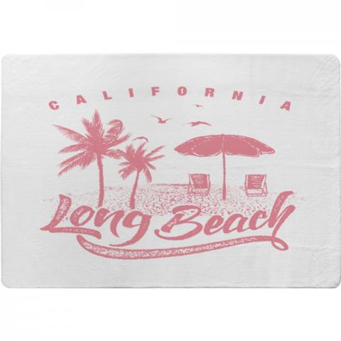 Cali Long Beach Designer Rug - Pink / 200cm