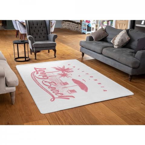 Cali Long Beach Designer Rug - Pink / 110cm