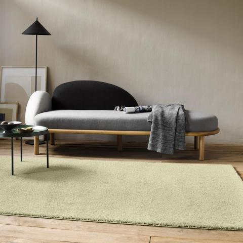 California Modern Plain Rugs 22937 040 by Esprit in Mint Green