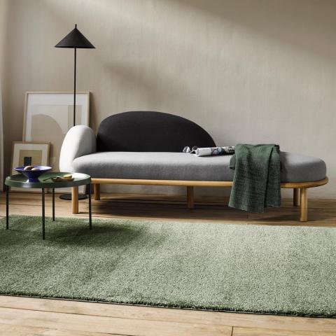 California Modern Plain Rugs 22937 041 by Esprit in Sage Green