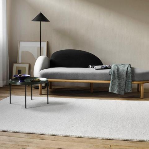 California Modern Plain Rugs 22937 060 by Esprit in Off White