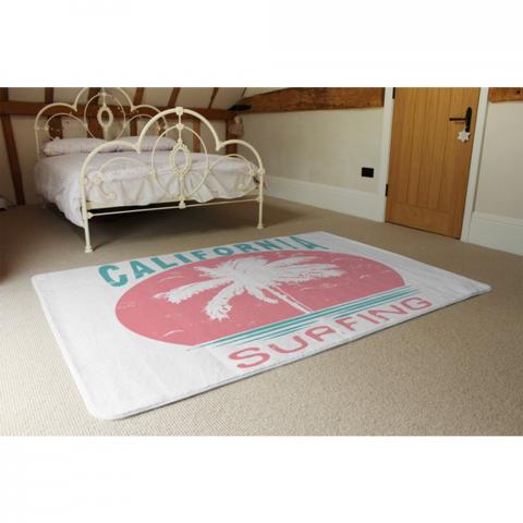 California Surfing Designer Rug - Pink / 230cm