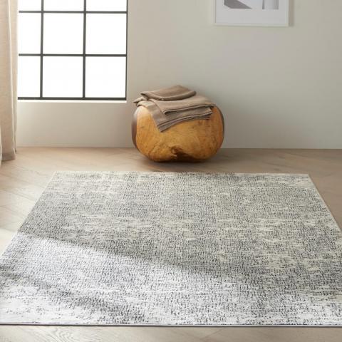 Calvin Klein Vapor Designer Abstract Rugs CK971 Ivory Black