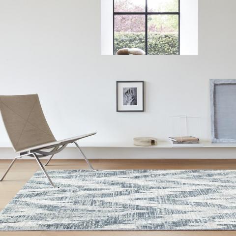 Canyon Modern Abstract Chevron Print Rugs 52053 6454 in Grey