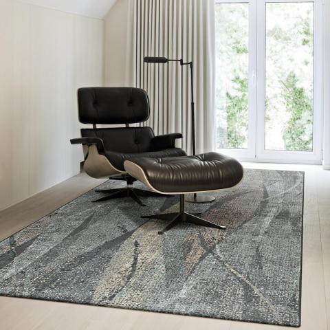 Canyon Modern Abstract Print Rugs 52046 3535 in Black