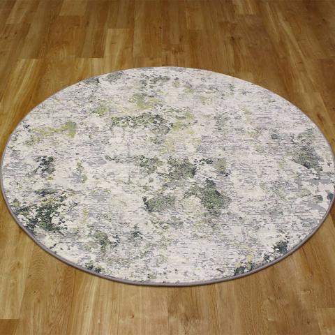 Canyon Rug Cream Grey Green 6444  CIRCLE