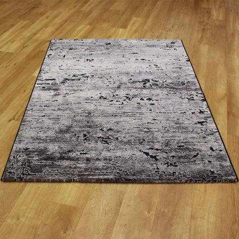 Canyon Silver Black White Rug 