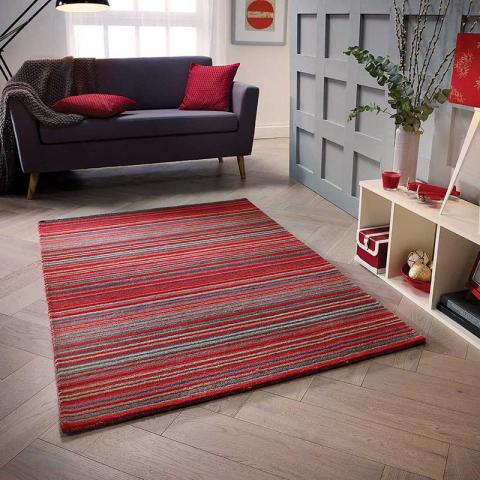 Carter Rug Red Stripe 