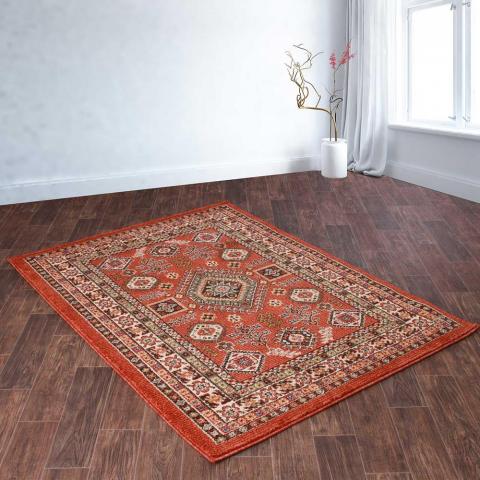 Cashmere Rugs 5568 in Terracotta