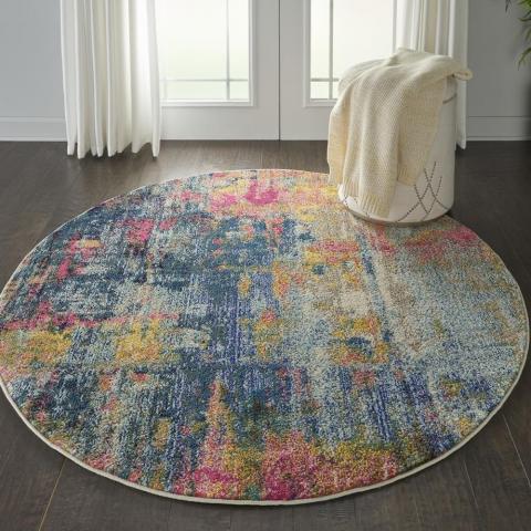 Celestial Circle Rugs CES09 Wave by Nourison