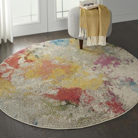 Celestial Circle Rugs CES12 IVMTC by Nourison