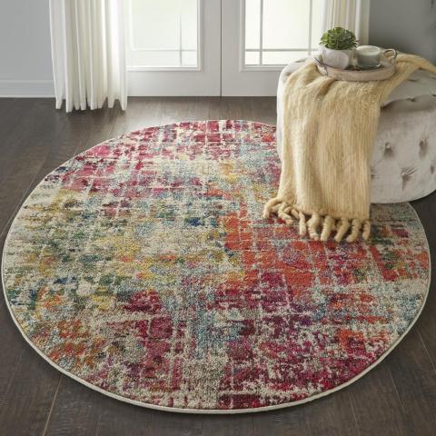 Celestial Circle Rugs CES13 PNMTC by Nourison